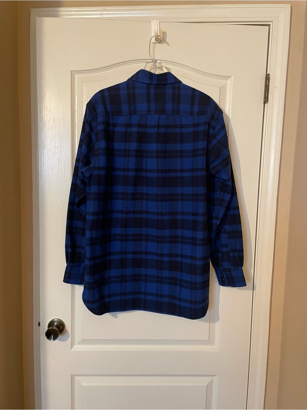 L.L.Bean Men’s Plaid Shirt M Blue Black 100% Cotton Flannel Traditional Fit NWT - Picture 9 of 9